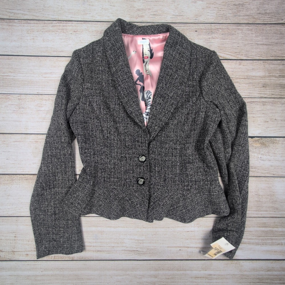 Aqua bloomingdales blazer‎ Jacket Pink pinup girl lining Women Size M